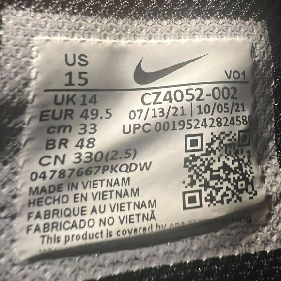 Nike LeBron Witness 6 Basketball Shoes Zoom Air Men 15 Obsidian 2021 main image 10
